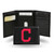 Cleveland Indians Wallet Trifold Leather Embroidered