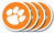 Clemson Tigers Coaster Set 4-Pk.