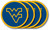 West Virginia Mountaineers Coaster Set 4-Pk.