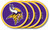 Minnesota Vikings Coaster 4 Pack Set