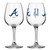 Atlanta Braves Glass 12oz Wine Game Day