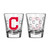 Cleveland Indians Shot Glass Satin Etch Style 2 Pack