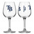 Tampa Bay Rays Glass 12oz Wine Game Day
