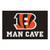 Cincinnati Bengals Man Cave UltiMat Striped B Priamry Logo Black