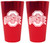 Ohio State Buckeyes Glass Pint Lusterware Style Set of 2