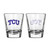 TCU Horned Frogs Shot Glass - 2 Pack Satin Etch