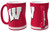 Wisconsin Badgers Coffee Mug - 14oz Sculpted Relief