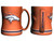 Denver Broncos Coffee Mug - 14oz Sculpted Relief - Orange