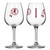 Washington Redskins Glass 12oz Wine Game Day