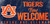 Auburn Tigers Sign Wood 12x6 Fans Welcome Design