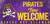 East Carolina Pirates Wood Sign Fans Welcome 12x6