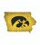 Iowa Hawkeyes Sign Wood Logo State Design