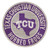 TCU Horned Frogs Sign Wood 12 Inch Round State Design