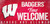 Wisconsin Badgers Wood Sign Fans Welcome 12x6