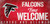Atlanta Falcons Wood Sign Fans Welcome 12x6