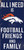 Denver Broncos Sign Wood 6x12 Football Friends and Family Design Color