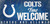 Indianapolis Colts Wood Sign Fans Welcome 12x6