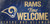 Los Angeles Rams Wood Sign Fans Welcome 12x6