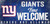 New York Giants Wood Sign Fans Welcome 12x6