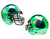 Michigan State Spartans Schutt XP Authentic Full Size Helmet - Chrome Kelly Green Alternative Helmet 2