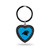 Carolina Panthers - CR Black Rhinestone Heart Keychain
