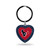 Houston Texans Navy Rhinestone Heart Keychain