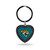 Jacksonville Jaguars Black Rhinestone Heart Keychain