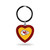 Kansas City Chiefs Red Rhinestone Heart Keychain