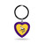 Minnesota Vikings Purple Rhinestone Heart Keychain
