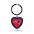 New England Patriots Navy Rhinestone Heart Keychain