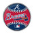 Atlanta Braves Embossed Baseball Emblem Primary Logo and Wordmark