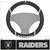 Las Vegas Raiders Steering Wheel Cover  "Raider" Logo & "Raiders" Wordmark Black