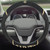 New Orleans Saints Steering Wheel Cover  Fleur-de-lis Primary Logo and Wordmark Black