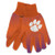 Clemson Tigers Gloves Two Tone Style Adult Size