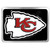 Kansas City Chiefs Hitch Cover Class II and Class III Metal Plugs