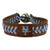 New York Mets Bracelet Team Color Baseball Brown Leather Powder Blue Thread