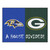 NFL House Divided - Ravens / Packers House Divided Mat 33.75"x42.5"