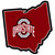 Ohio St. Buckeyes Home State 11 Inch Magnet