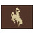University of Wyoming - Wyoming Cowboys Tailgater Mat Bucking Horse Primary Logo Brown