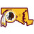 Washington Redskins Home State 11 Inch Magnet