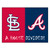 MLB House Divided - Cardinals / Braves House Divided Mat 33.75"x42.5"