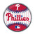 Philadelphia Phillies Embossed Baseball Emblem Primary Logo and Wordmark