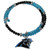 Carolina Panthers Crystal Memory Wire Bracelet