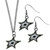 Dallas Stars Dangle Earrings and Chain Necklace Set