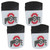 Ohio St. Buckeyes Chip Clip Magnet with Bottle Opener, 4 pack