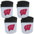 Wisconsin Badgers Chip Clip Magnet with Bottle Opener, 4 pack