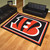 Cincinnati Bengals 8x10 Rug Striped B Priamry Logo Black