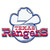 Texas Rangers Embossed Color Emblem 2 Retro "Baseball with Cowboy Hat" Logo
