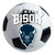 Howard University - Howard Bison Soccer Ball Mat Bison with Wordmark Primary Logo White