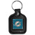 Miami Dolphins Square Leatherette Key Chain